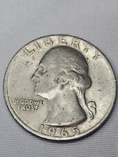 Rare 1965 Liberty Quarter No Mint Mark & Edge Writing picture