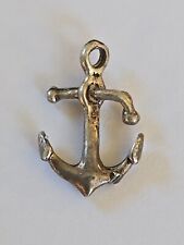 Sterling Silver ~ Nautical Anchor Charm Pendant ~ SIMPLE ~ REALISTIC ~VINTAGE picture