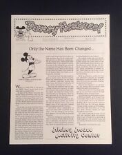 Disney Newsreel Vintage Mar 1981 “Mickey Mouse Activity” Employee Newsletter  picture