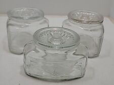 3 Vtg Scurlock Kontanerette 1940's Glass Refrigerator Dish Containers Canisters picture