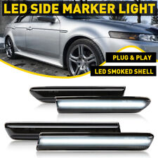 4pcs LED Smoke Front Rear Side Marker Bumper Signal Lights For 2004-08 Acura TL picture