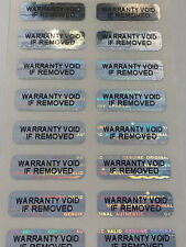 100 SMALL WARRANTY VOID IF REMOVED SECURITY HOLOGRAM LABELS SEALS .75 X .25 IN. picture