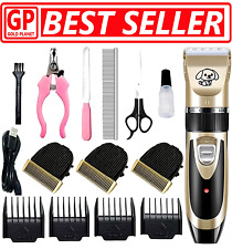 Dog Cat Pet Grooming Kit Rechargeable Cordless Electric Hair Clipper Trimmer Set picture