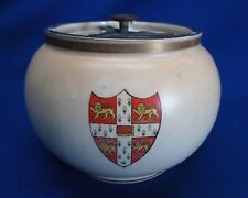 HARD TO FIND EARLY CARLTON WARE TOBACCO  HUMIDOR WITH CREST picture