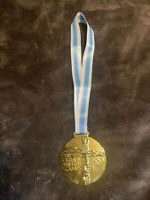 GOLD MEDAL - 1980 LAKE PLACID OLYMPICS - BIG WITH RIBBON And Bag USA SELLER picture