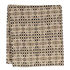 New Primitive Colonial CREAM TAN BLACK LOVERS KNOT TABLE RUNNER Woven Coverlet picture