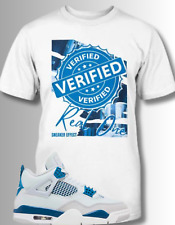 SNEAKER EFFECT  TEE SHIRT TO MATCH JORDAN 4 MILITARY BLUE  2024 picture