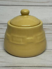 Longaberger Pottery Butternut Cottage Sugar Bowl With Lid picture