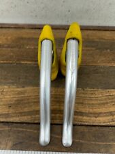 Vintage Campagnolo Record Brake Lever Set Non Aero Drop Bar Yellow Hoods 1 Clamp picture