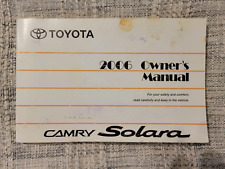 2006 Toyota Camry Solara Owner's Manual Handbook User's Guide OEM  picture
