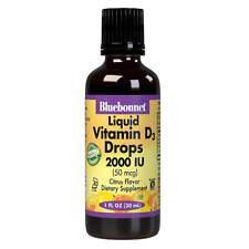 Bluebonnet Liquid Vitamin D3 Drops 50 Mcg (2000 IU) Citrus 1 fl oz picture
