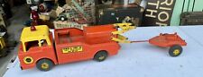 EARLY NYLINT  TOYS POWER & LIGHT CO POST HOLE DIGGER TRUCK NO. 3300 With Trailer picture