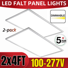 2x4 LED Troffer Panel Edge-Lit Flat (2-4 PACK) 5000k Daylight, 7800 Lumens picture