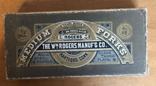 Antique The William Rogers Manufacturing Co & Son Lot of 6 Medium Forks w/ Box picture