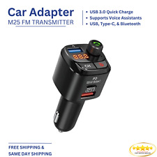 M25 Bluetooth Car FM Player FM Transmitter Modulator MP3 USB 18w Fast Charger QC picture