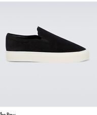 New THE ROW Dean Suede Slip-on Shoes Black Size 41.5EU picture