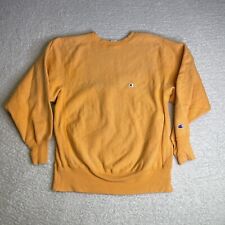 Vintage Champion Reverse Weave Crewneck Sweatshirt Adult Large Blank Orange USA picture
