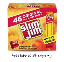 Slim Jim Snack-Sized Smoked Meat Stick Original Flavor 0.28 Oz 46 CT New picture