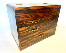 Japanese Wooden  Sewing Box Haribako Chest Tansu Top opens, Grain picture