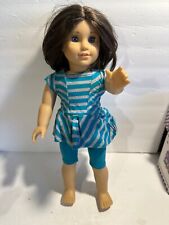 American Girl Doll Brown Hair Blue Eyes Collectable 17.5