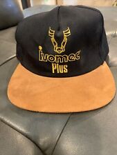 Vintage Ivomec Plus Snapback Suede Feel Bill Embroidered Logo Agriculture USA picture