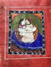 Antique Kamasutra Miniature Painting Original India  Rare Punjab Hills picture