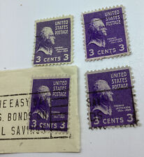 Vintage Rare 1932 Violet Thomas Jefferson 3 Cent US Postage Stamp, USED picture