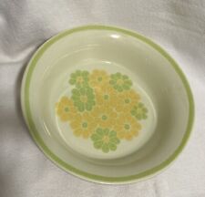 Vintage MCM FRANCISCAN PICNIC Vegetable Bowl 9 1/2” Yellow & Green Flowers picture