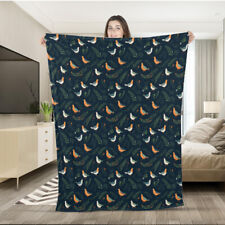 Beautiful Pigeon On A Dark Blue Background Pattern 3 Fleece Blanket picture