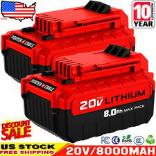 2PACK 20 Volt Lithium-Ion 8.0Ah Battery for PORTER CABLE 20V Max PCC680L PCC685L picture