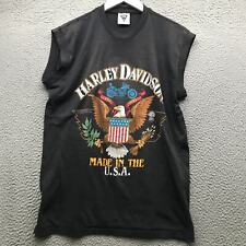Vintage 1988 Harley Davidson Made In the USA Sleeveless Shirt Men's XL Black picture