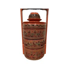 Gorgeous Antique Burmese (Myanmar) Tiffin Box 4-Tiers picture
