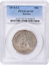 1874-CC Liberty Seated Silver Half Dollar Arrows AU53 PCGS picture
