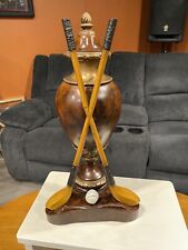 Large 18” Vintage Golf Trophy Cup Award Cross Club Hand-Cast Red 12.5 Lbs picture