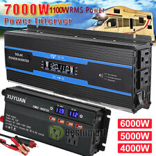 7000W Car Power Inverter DC 12/24V To AC 110/220V Pure Sine Wave Solar Converter picture