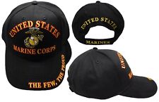 Marines Hat Black Semper Fi The Few The Proud Adjustable HAT Cap USMC LICENSED picture