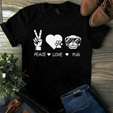 Peace Love Pug Dog Hippie Shirt picture