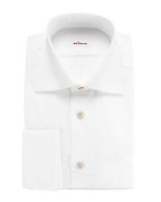 NWT KITON DRESS SHIRT solid white french cotton luxury handmade 40 15 3/4 picture