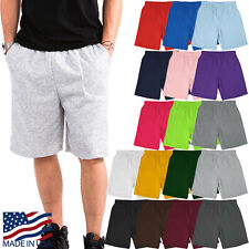 Mens Fleece Sweat Shorts Brushed Lightweight Joggers Pants S 5XL Side Pockets picture