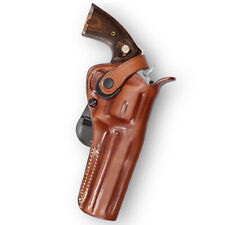 Leather OWB Paddle Holster Fits, Colt Python 357 Mag Revolver 6