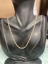 Vintage FAS Sterling Silver Twisted Herringbone Necklace 24”  picture