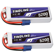 2Packs Tindling 3S Lipo Battery11.1V 60C 5200mAh With EC5 Plug For Arrma RC Car picture