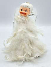 Vintage Angel Porcelain Head White Feather Holt Howard Japan Xmas Christmas picture