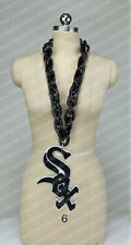 New MLB CHICAGO WHITE SOX BLACK Jumbo Big Fan Chain Necklace Foam MI USA picture
