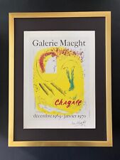 MARC CHAGALL + ORIGINAL VINTAGE 1975 SIGNED PRINT + FRAMED + BUY IT NOW  picture