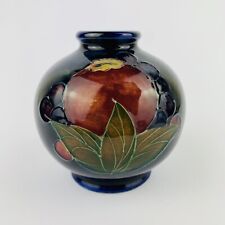 Moorcroft Vintage Small Blue Pomegranate & Grape Vase circa 1929-1948 picture