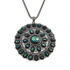 HSN Amena K Sterling Silver Abalone Pendant with 32