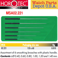 Horotec MSA02.221 Assortment of Smoothing Broaches with Plastic Handle picture