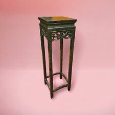 Uniquely Stunning Chinese Antique Qing Dynasty Redwood Stand Green Hand Painted picture
