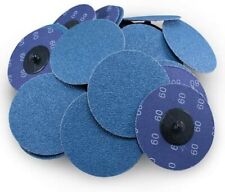 25Pcs 3 inch Zirconia Roll Lock Sanding Discs Grinding Pads 24 36 60 80 120 Grit picture